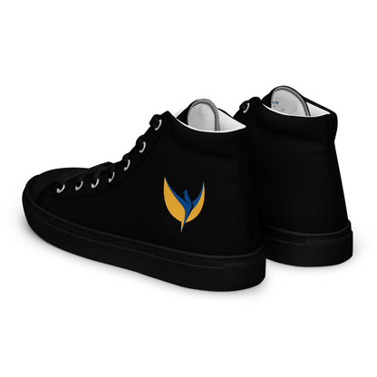 Men’s High Top Black Canvas Shoes - Phoenix