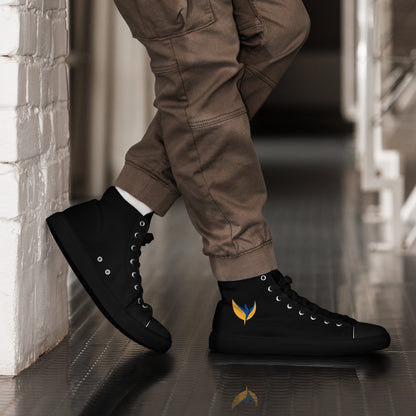 Men’s High Top Black Canvas Shoes - Phoenix