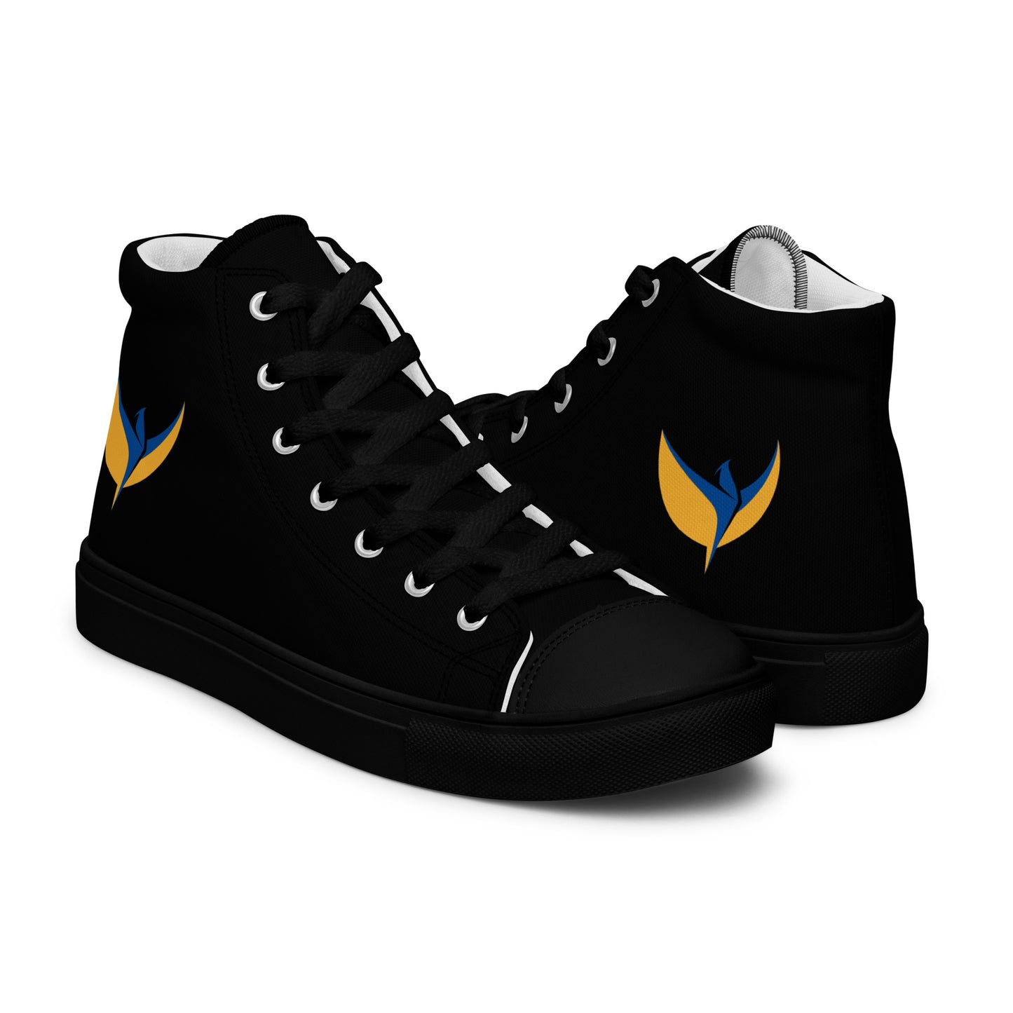 Men’s High Top Black Canvas Shoes - Phoenix