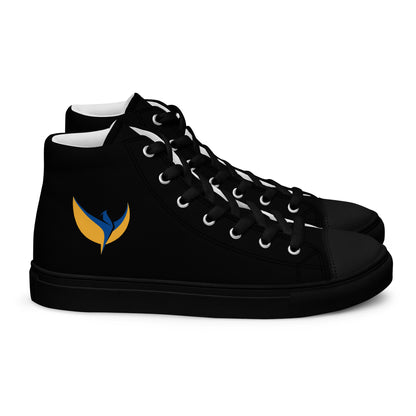 Men’s High Top Black Canvas Shoes - Phoenix