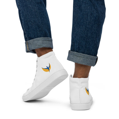 Men’s High Top White Canvas Shoes - Phoenix