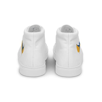 Men’s High Top White Canvas Shoes - Phoenix