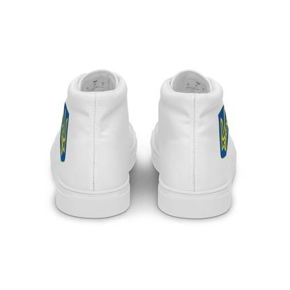 Men’s High Top White Canvas Shoes - Trident