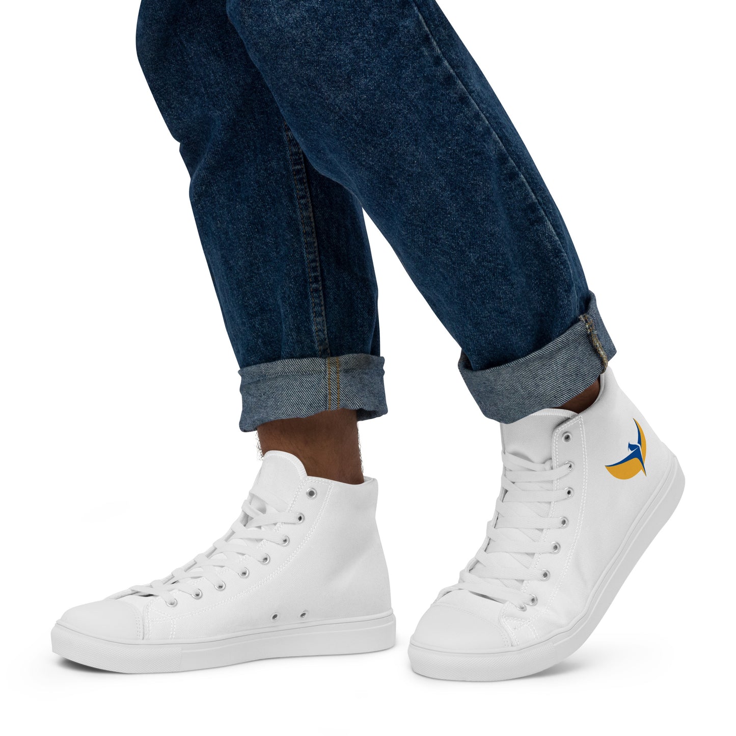 Men’s High Top White Canvas Shoes - Phoenix