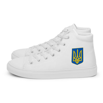Men’s High Top White Canvas Shoes - Trident