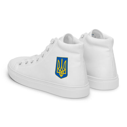 Men’s High Top White Canvas Shoes - Trident