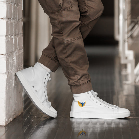 Men’s High Top White Canvas Shoes - Phoenix