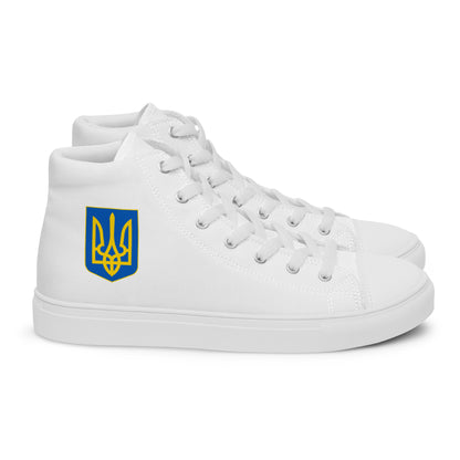 Men’s High Top White Canvas Shoes - Trident