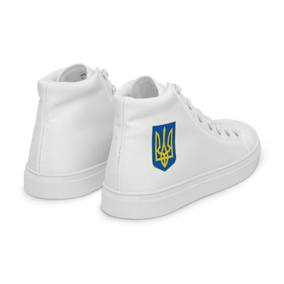Men’s High Top White Canvas Shoes - Trident