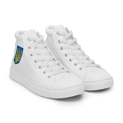 Men’s High Top White Canvas Shoes - Trident
