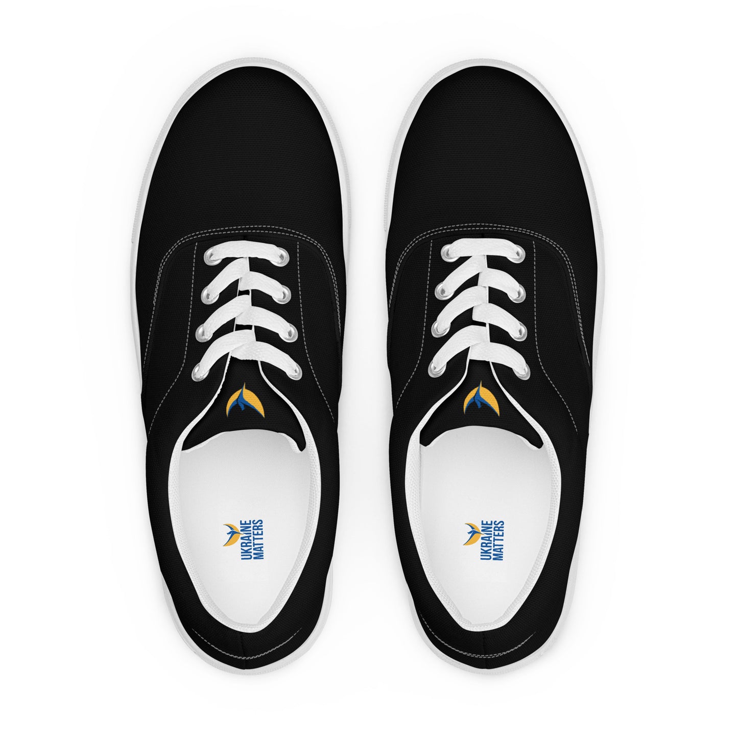 Men’s Lace-up Black Canvas Shoes - Phoenix Incogni Center