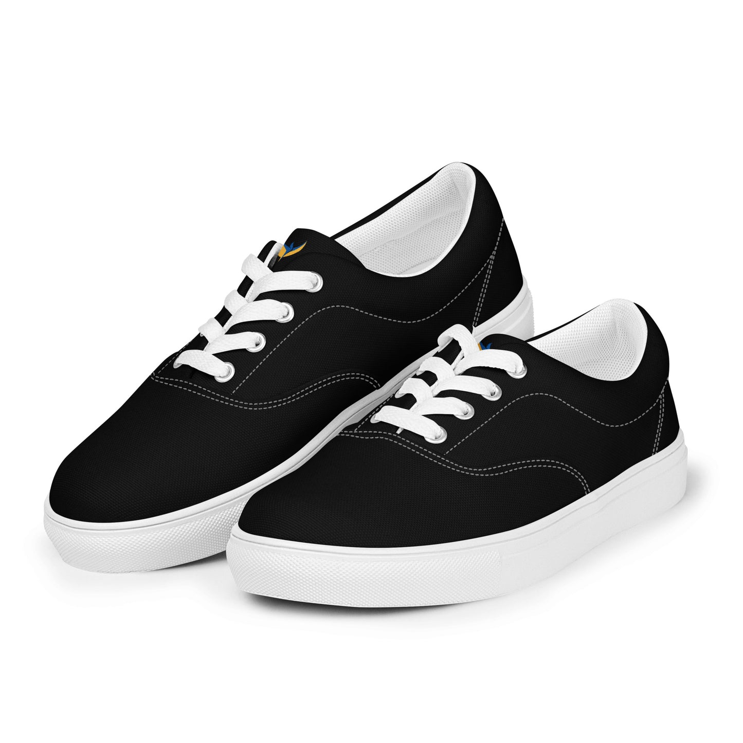 Men’s Lace-up Black Canvas Shoes - Phoenix Incogni Center