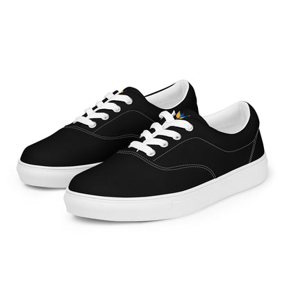 Men’s Lace-up Black Canvas Shoes - Phoenix Incogni Center