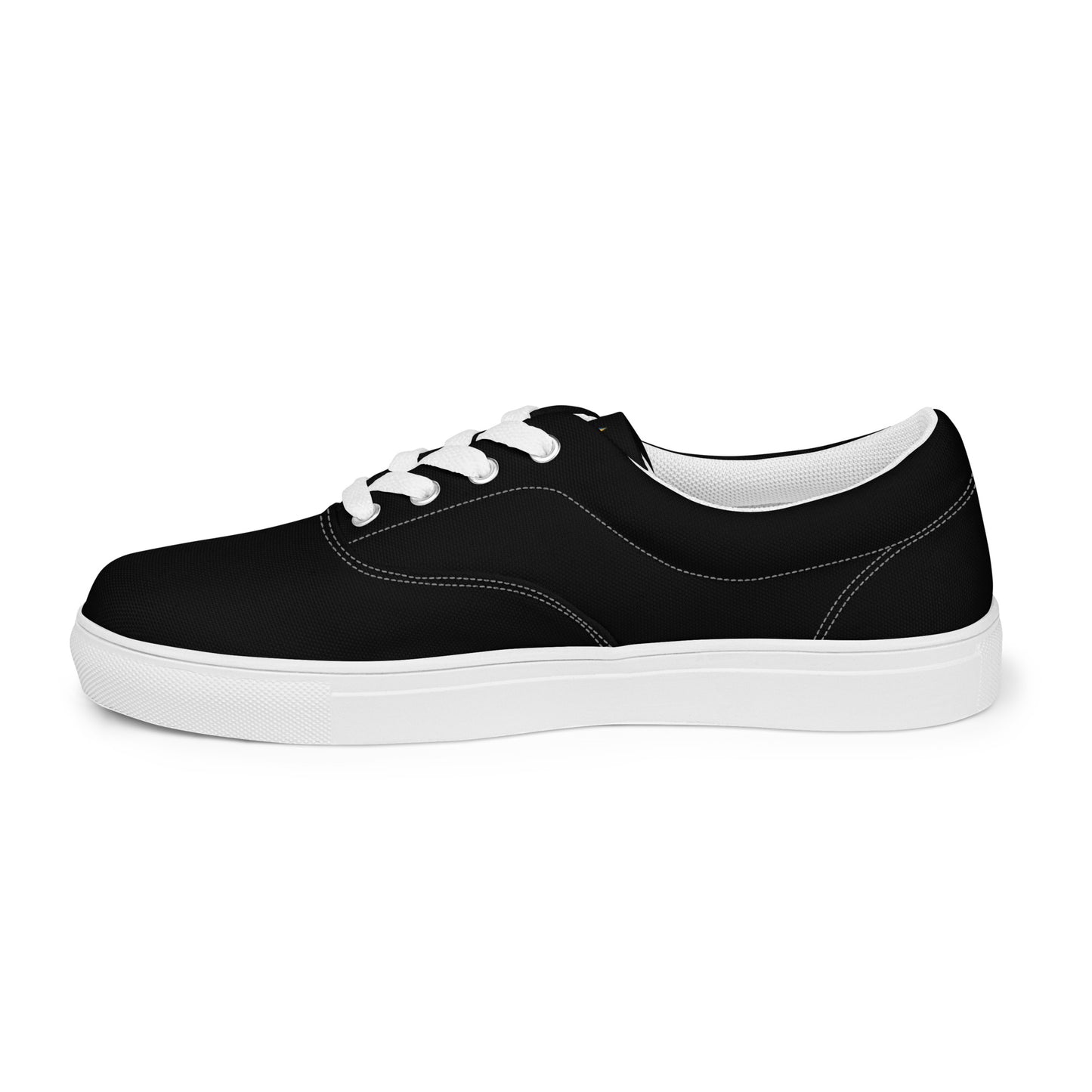 Men’s Lace-up Black Canvas Shoes - Phoenix Incogni Center