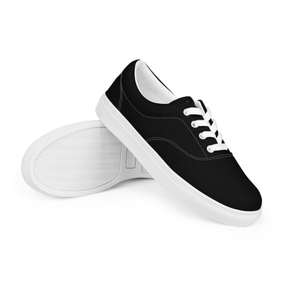 Men’s Lace-up Black Canvas Shoes - Phoenix Incogni Center