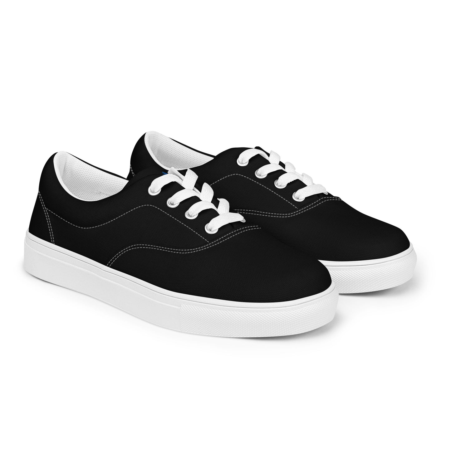 Men’s Lace-up Black Canvas Shoes - Phoenix Incogni Center