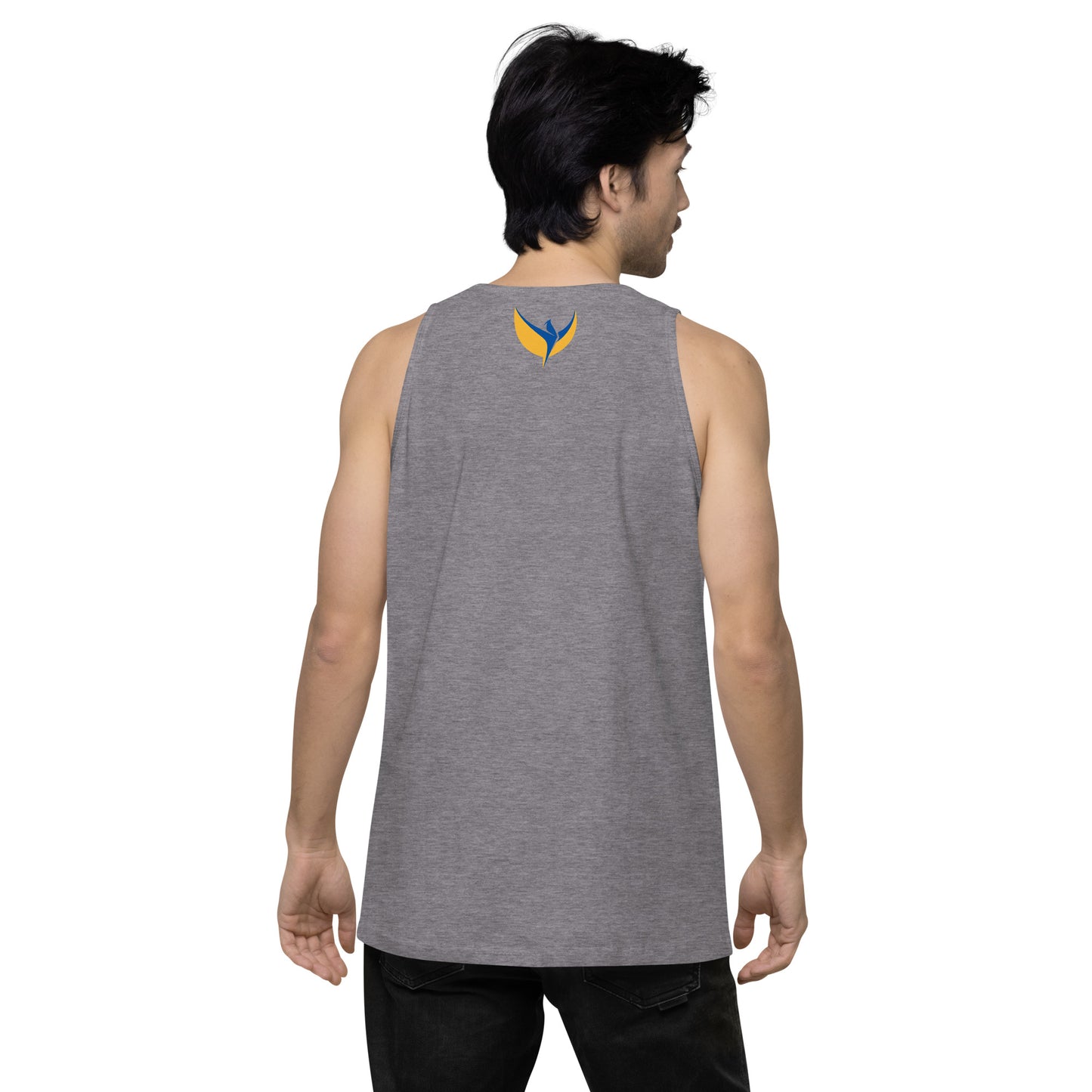 Men’s Premium Tank Top - Embroidered Trident