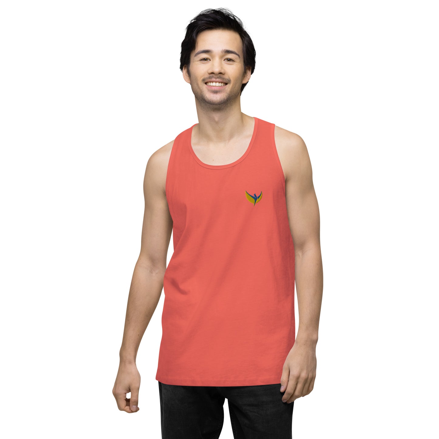 Men’s Premium Tank Top - Embroidered Phoenix