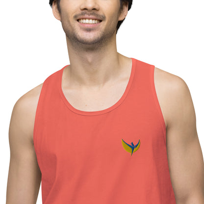 Men’s Premium Tank Top - Embroidered Phoenix