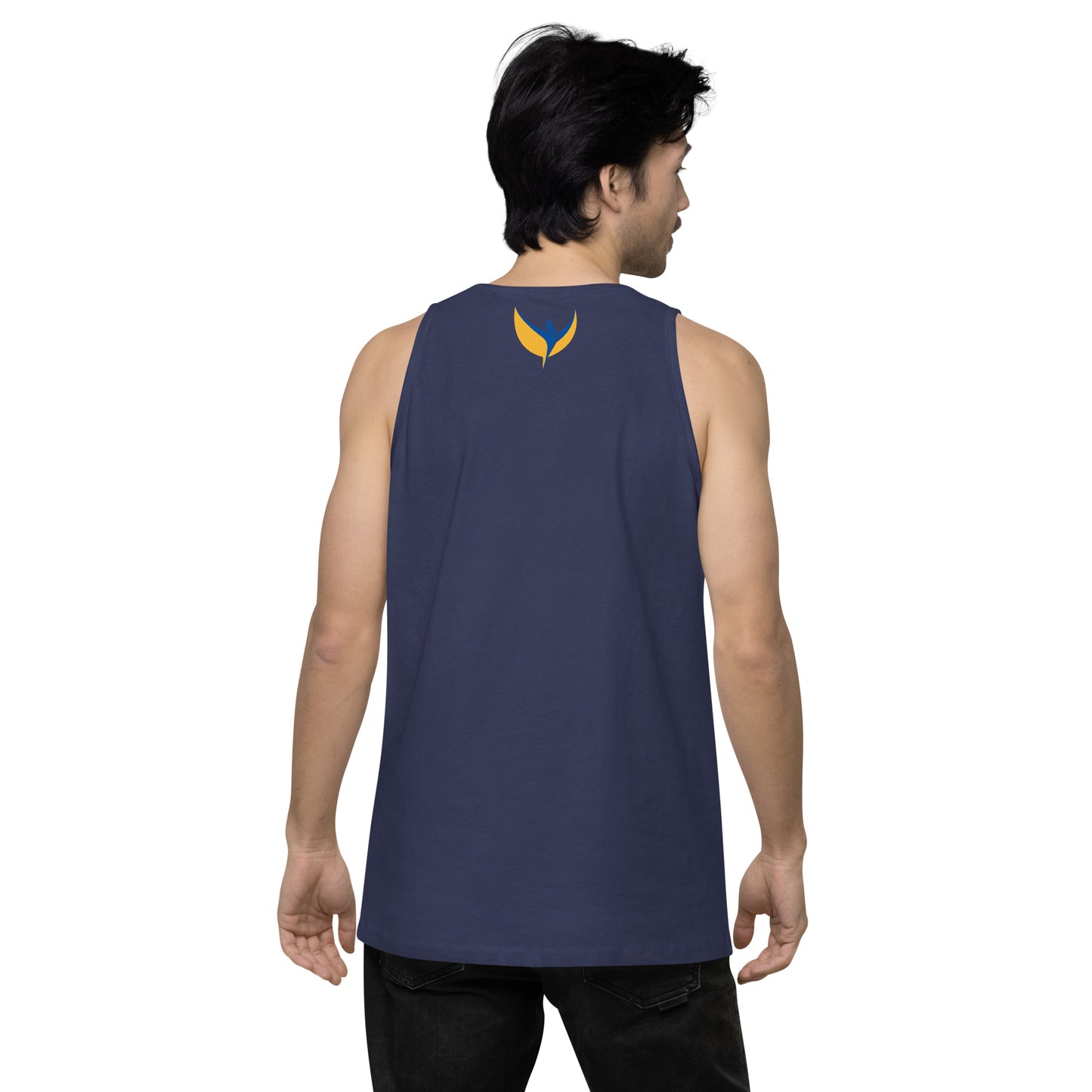 Men’s Premium Tank Top - Embroidered Trident