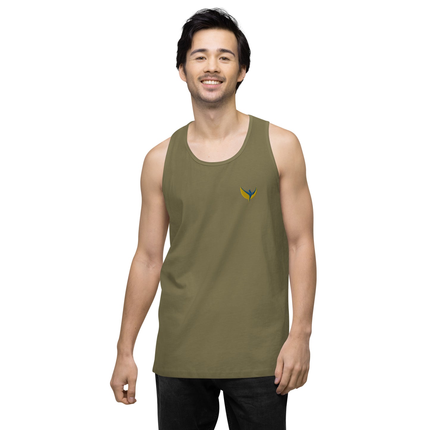 Men’s Premium Tank Top - Embroidered Phoenix