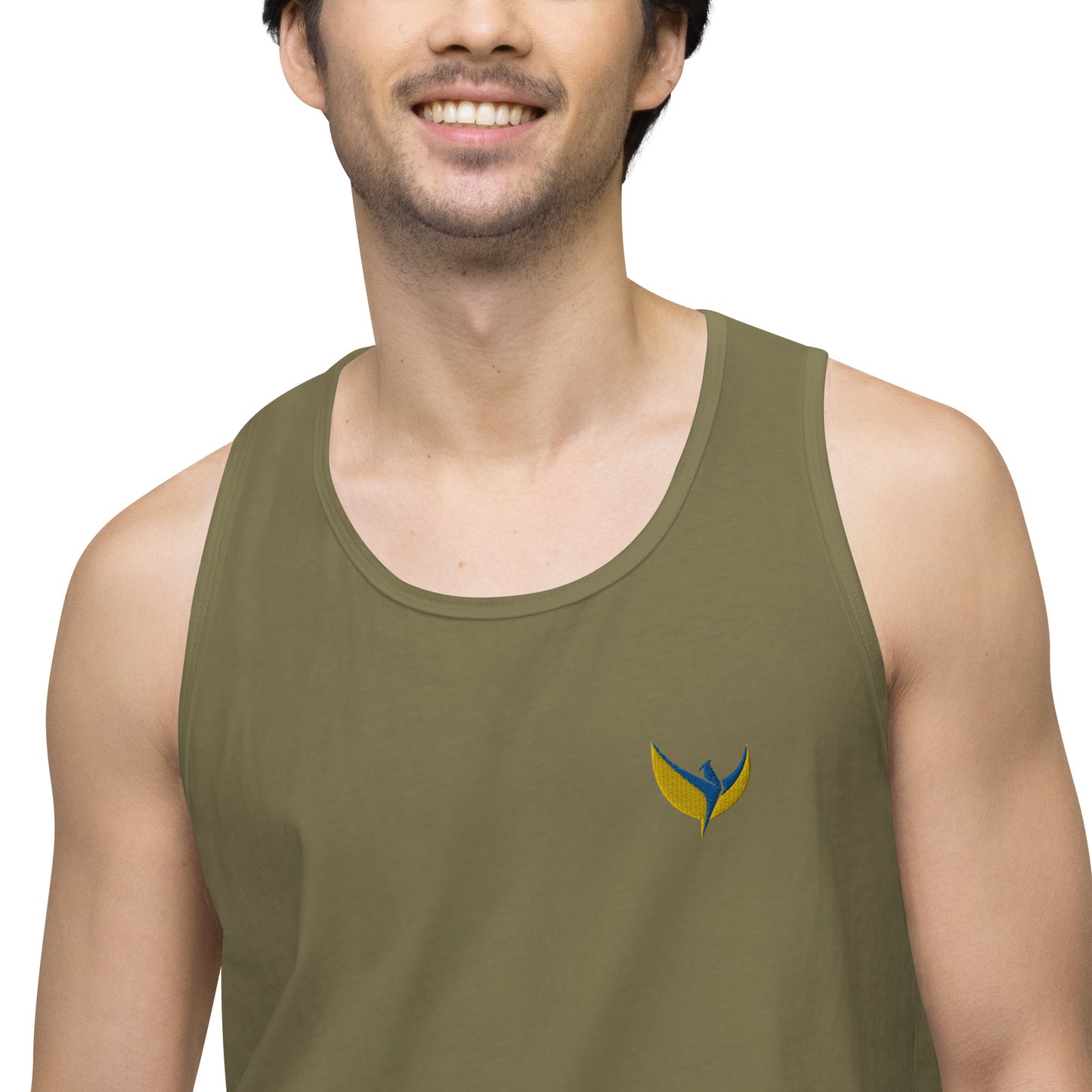 Men’s Premium Tank Top - Embroidered Phoenix