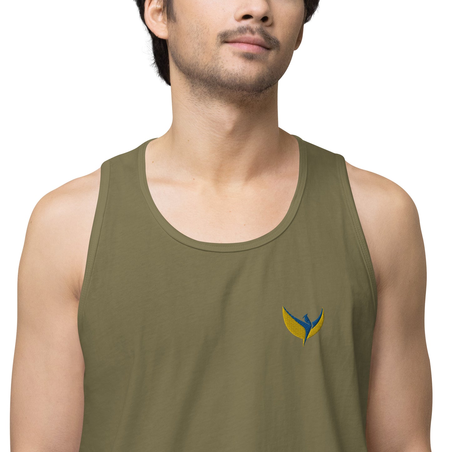 Men’s Premium Tank Top - Embroidered Phoenix