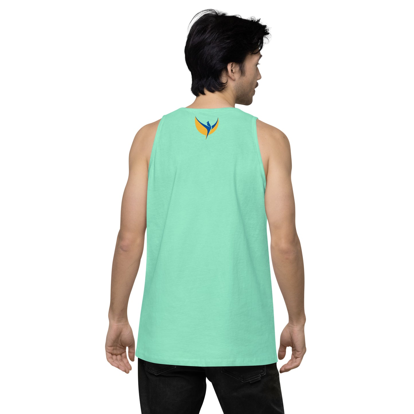 Men’s Premium Tank Top - Embroidered Trident