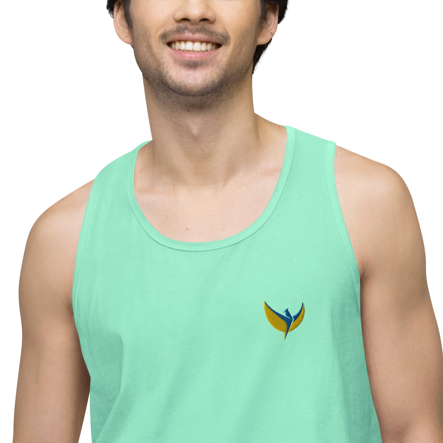 Men’s Premium Tank Top - Embroidered Phoenix