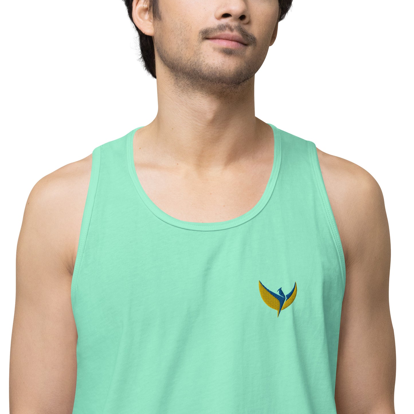 Men’s Premium Tank Top - Embroidered Phoenix