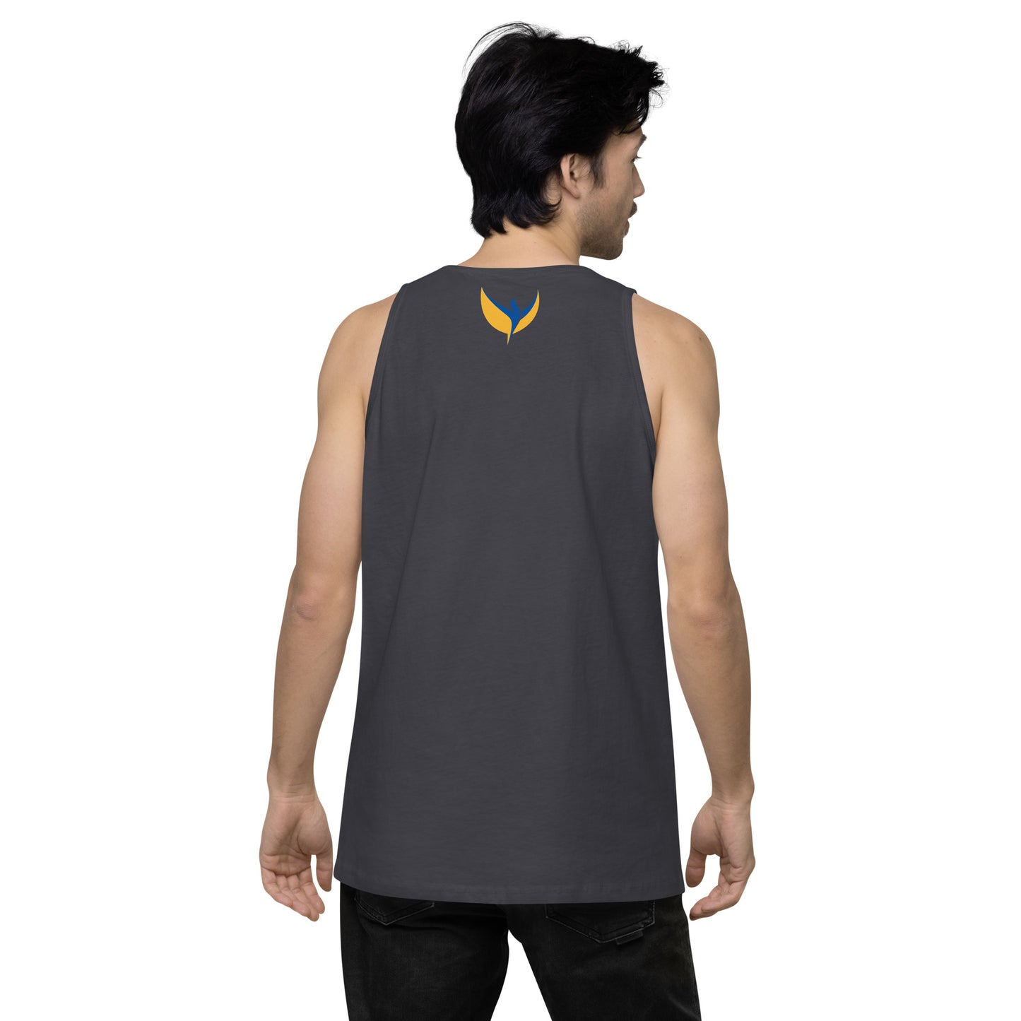 Men’s Premium Tank Top - Embroidered Trident