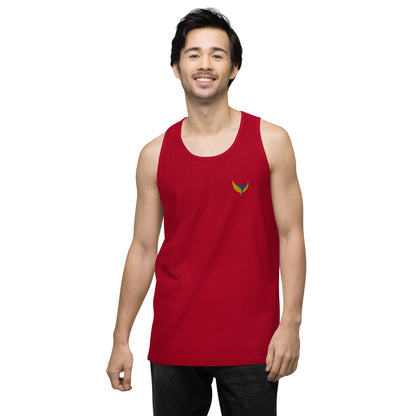 Men’s Premium Tank Top - Embroidered Phoenix