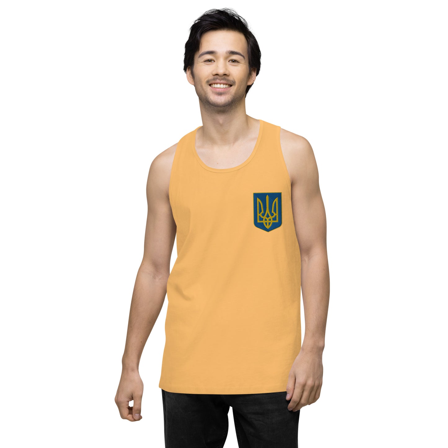 Men’s Premium Tank Top - Embroidered Trident