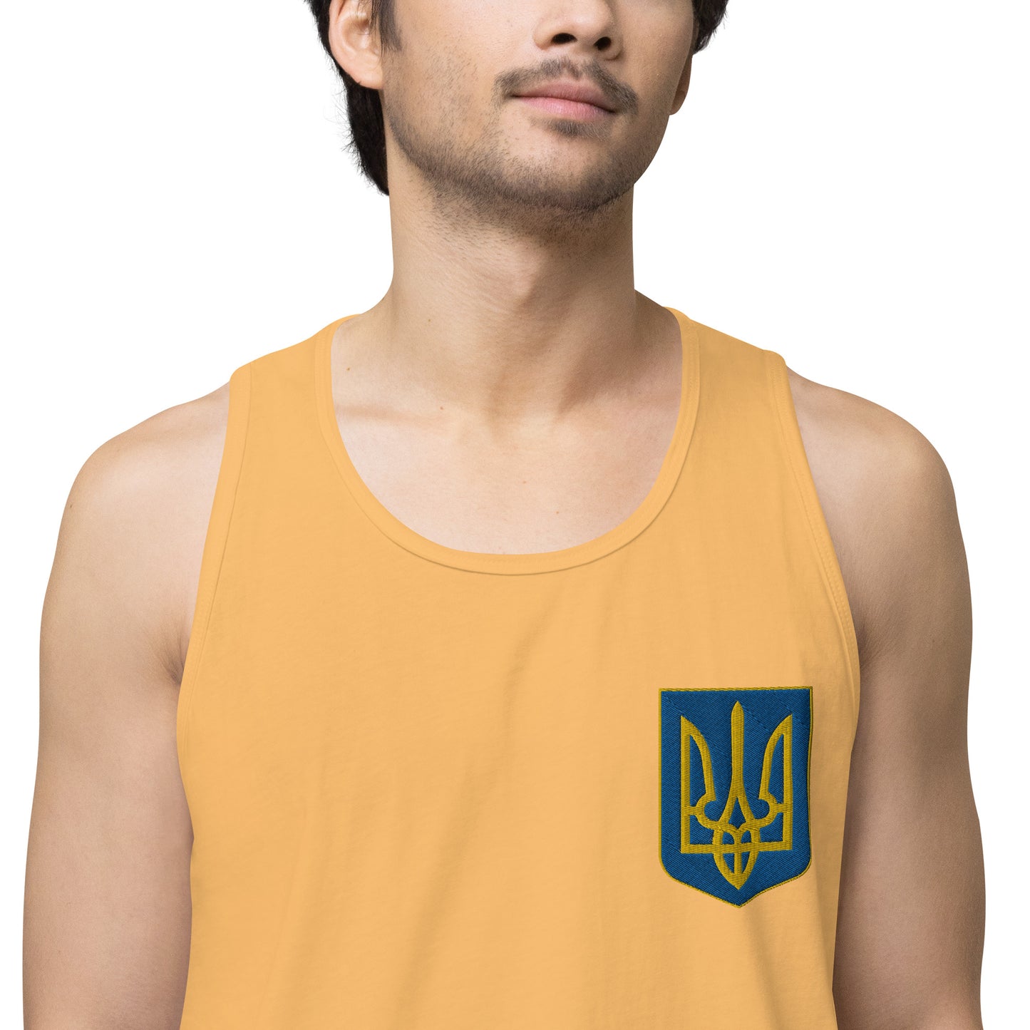 Men’s Premium Tank Top - Embroidered Trident