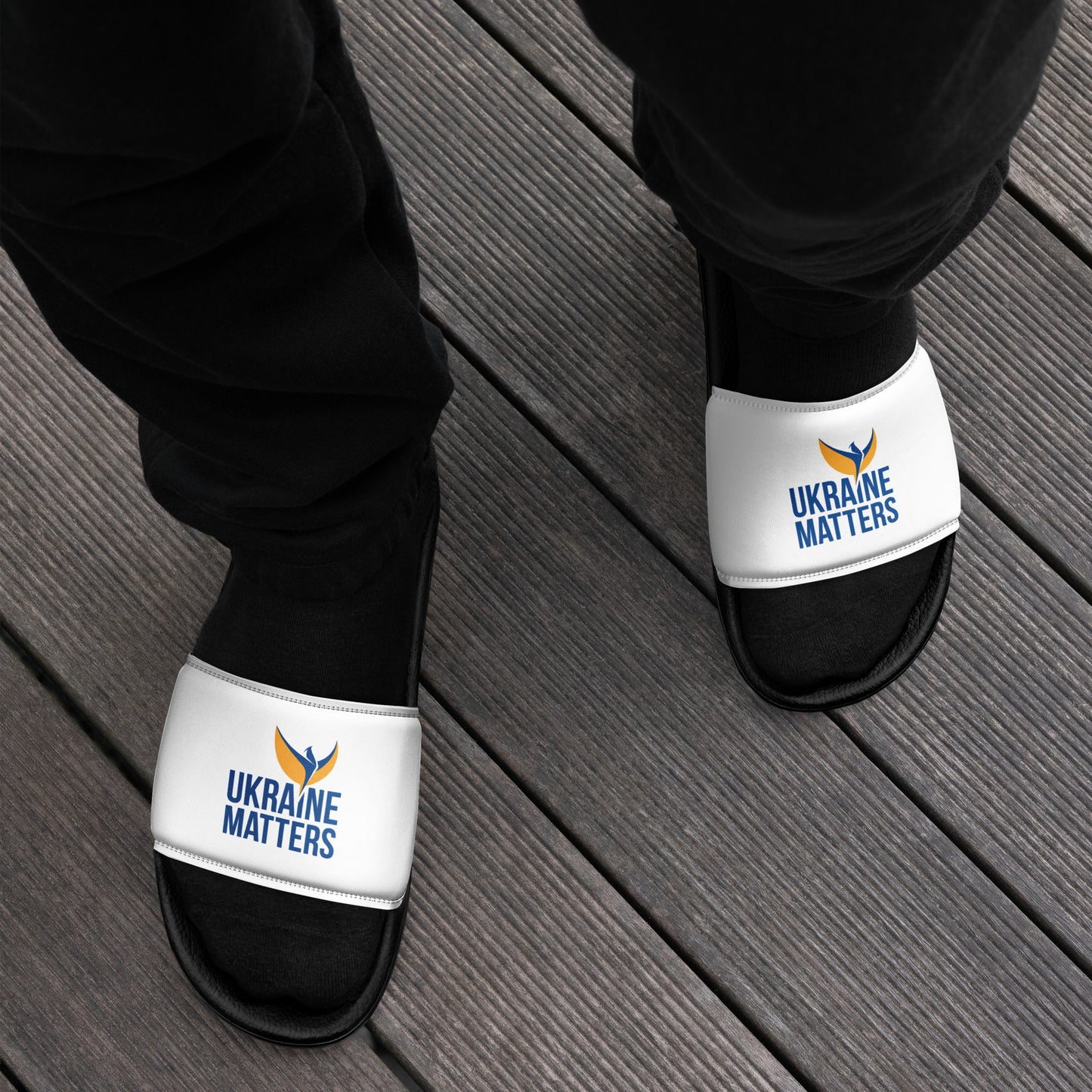 Men's Slides - Ukraine Matters Logo