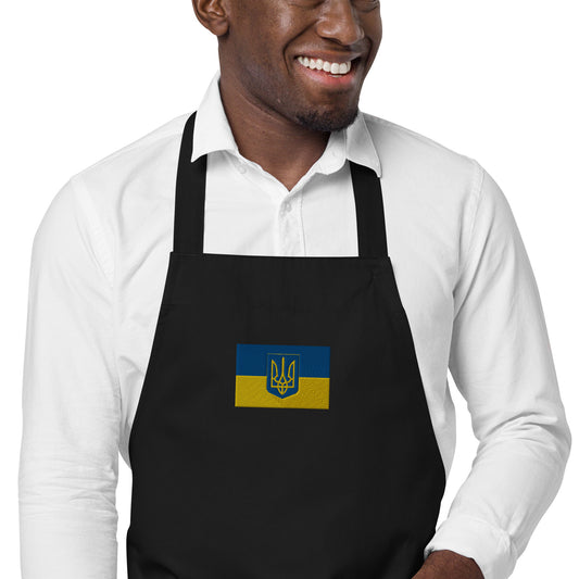 Organic Cotton Apron - Trident & Flag