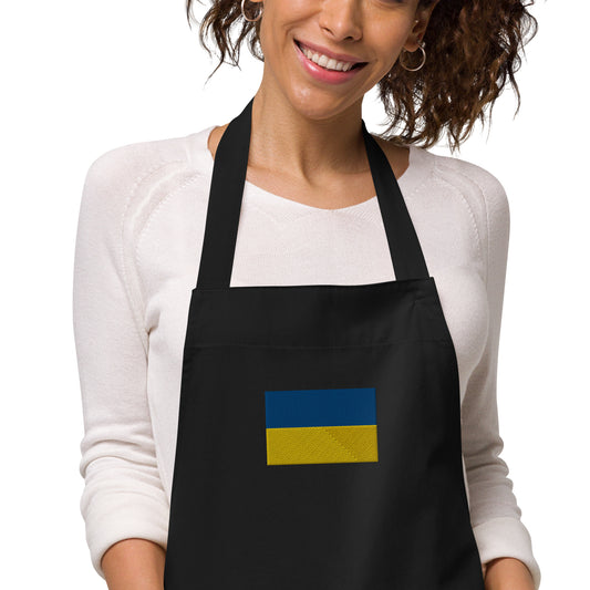 Organic Cotton Apron - Ukrainian Flag