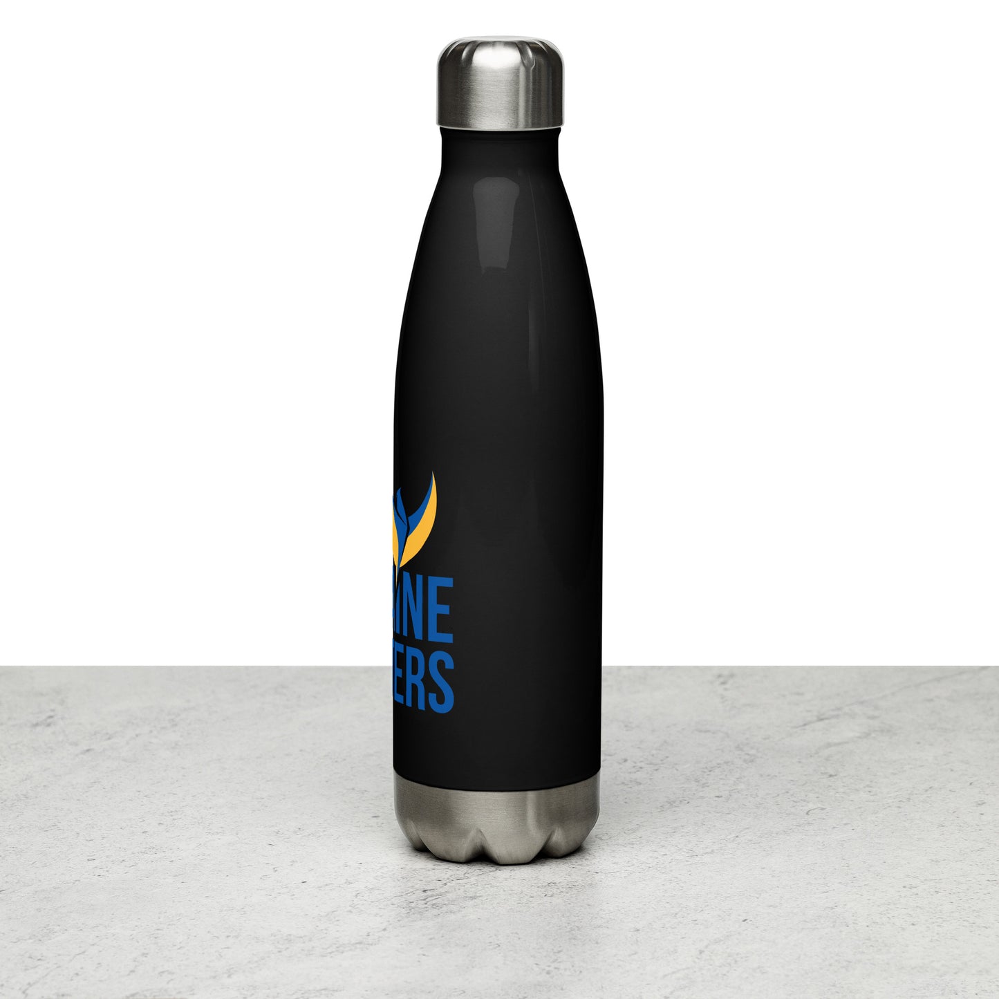 Stainless Steel Water Bottle - Ukraine Matters Logo