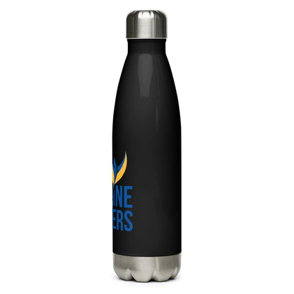 Stainless Steel Water Bottle - Ukraine Matters Logo