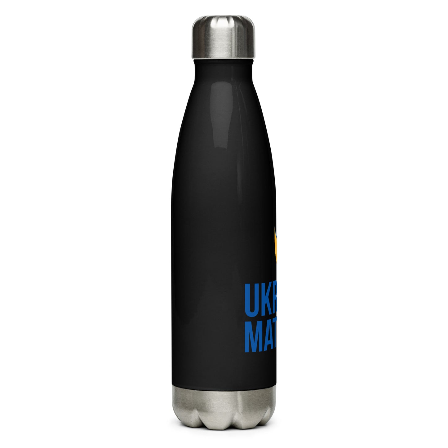 Stainless Steel Water Bottle - Ukraine Matters Logo