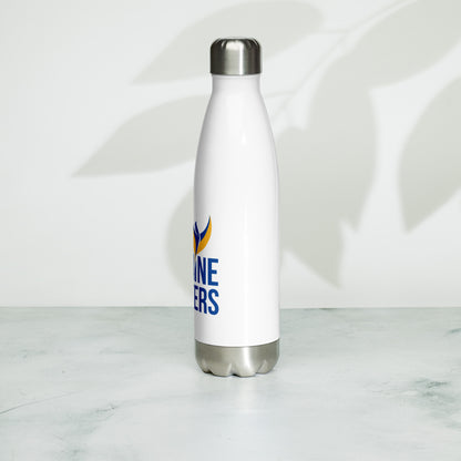 Stainless Steel Water Bottle - Ukraine Matters Logo