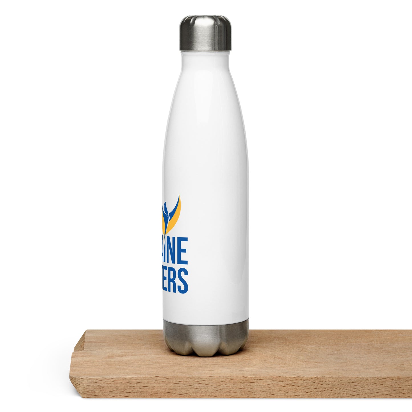 Stainless Steel Water Bottle - Ukraine Matters Logo