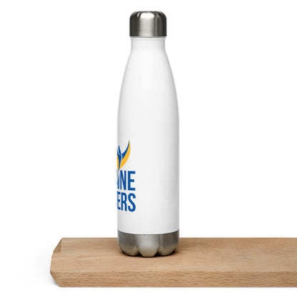 Stainless Steel Water Bottle - Ukraine Matters Logo