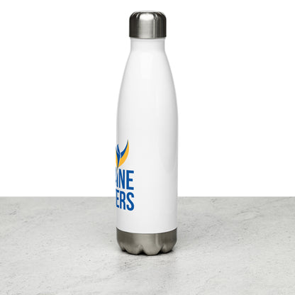 Stainless Steel Water Bottle - Ukraine Matters Logo