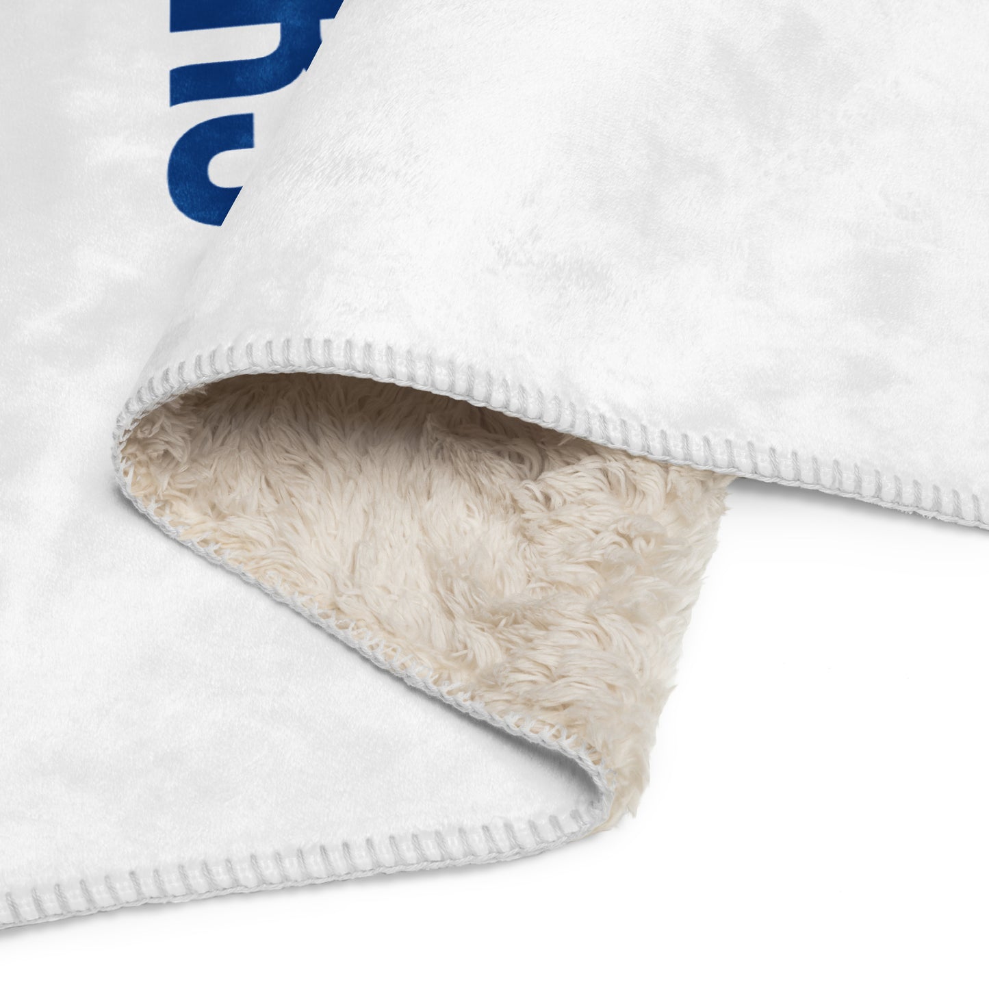 White Sherpa Blanket - Ukraine Matters Logo