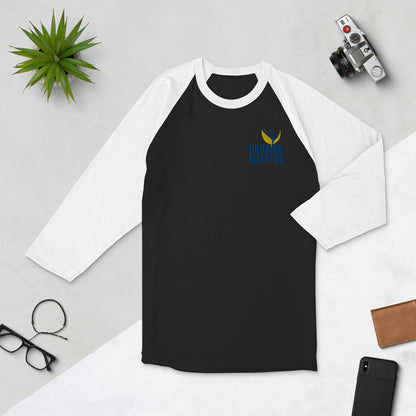 Raglan Shirt - Embroidered Ukraine Matters Logo