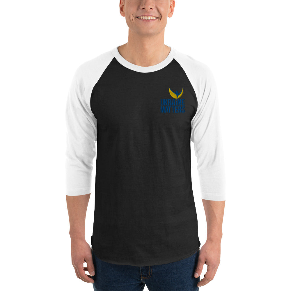 Raglan Shirt - Embroidered Ukraine Matters Logo