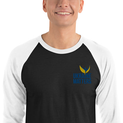 Raglan Shirt - Embroidered Ukraine Matters Logo