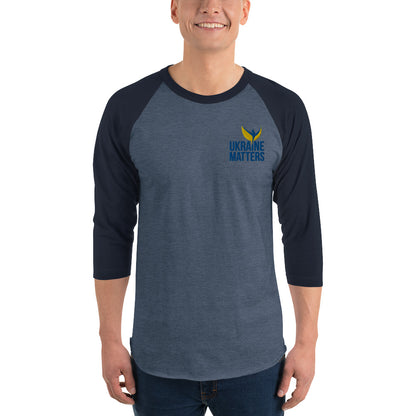 Raglan Shirt - Embroidered Ukraine Matters Logo