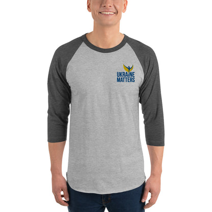 Raglan Shirt - Embroidered Ukraine Matters Logo